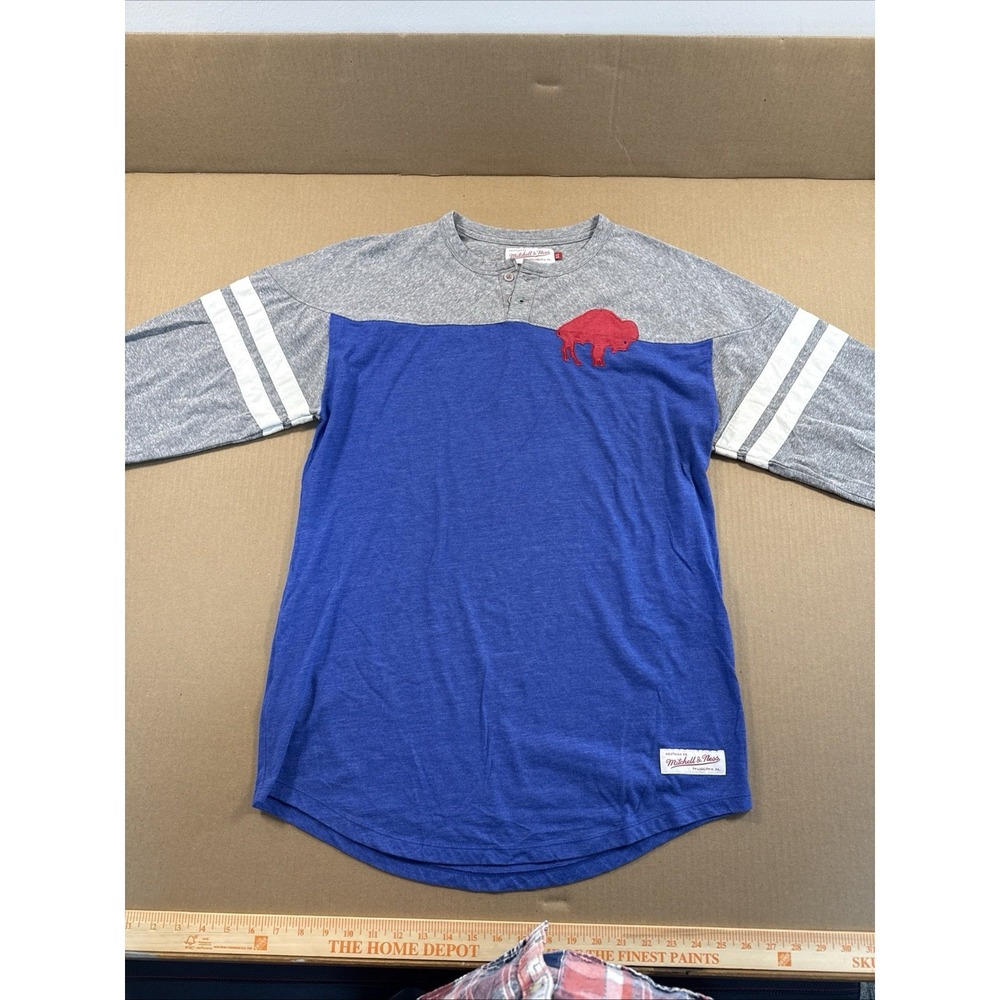 Mitchell & Ness Buffalo Bills AFC Throwback Henley Shirt XL, 2/3 Sleeve